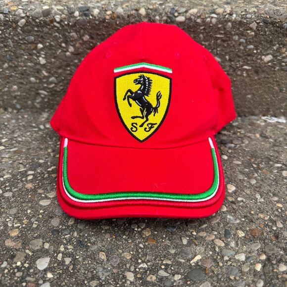 Ferrari Scuderia Hat Red Adjustable Motorsport Racing Cap Italy Style
